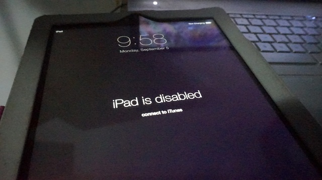 iPad bị vô hiệu hóa khiến các tác vụ bị tạm dừng