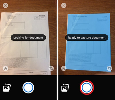 scan tài liệu trên iphone