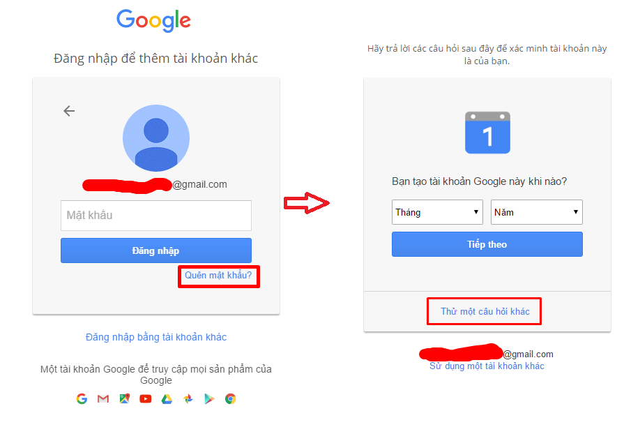 hướng dẫn khôi phục mật khẩu tài khoản google